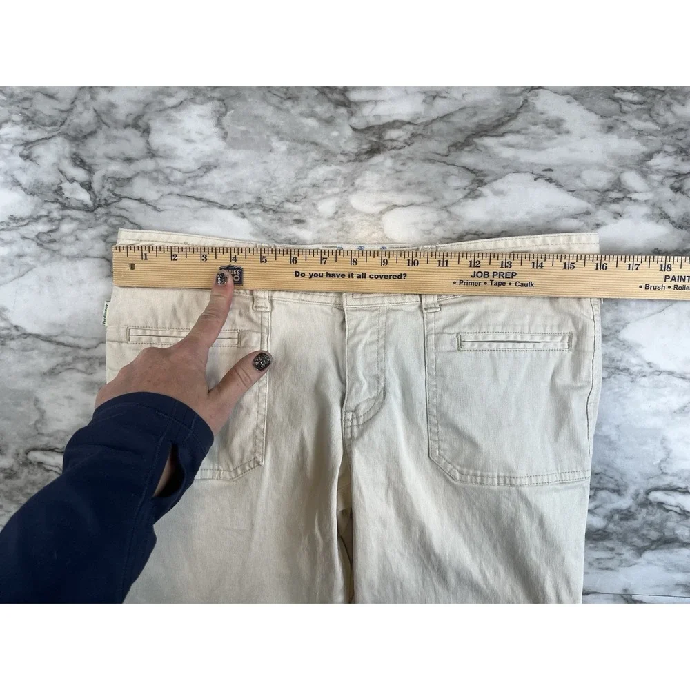 Hollister Y2K Chino Pants Women's 7‎ Low Rise Slit Pockets Coastal Wide Leg